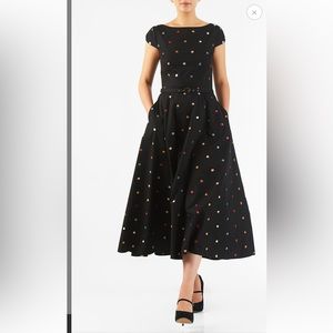 DRESS by eSHAKTI Polka dot cotton poplin Size XL